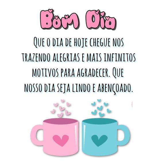 Bom dia lindo e abençoado