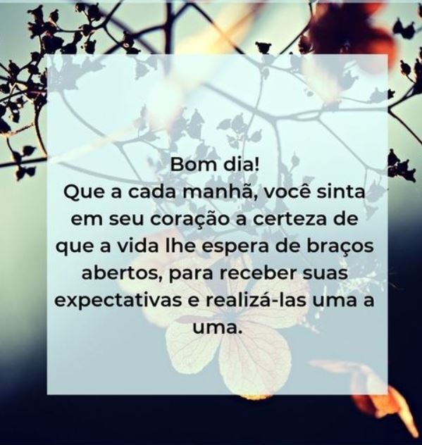 Que a cada manhã você…
