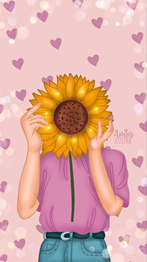 Papel de parede para Celular Feminino Rosa com Flores e Frases