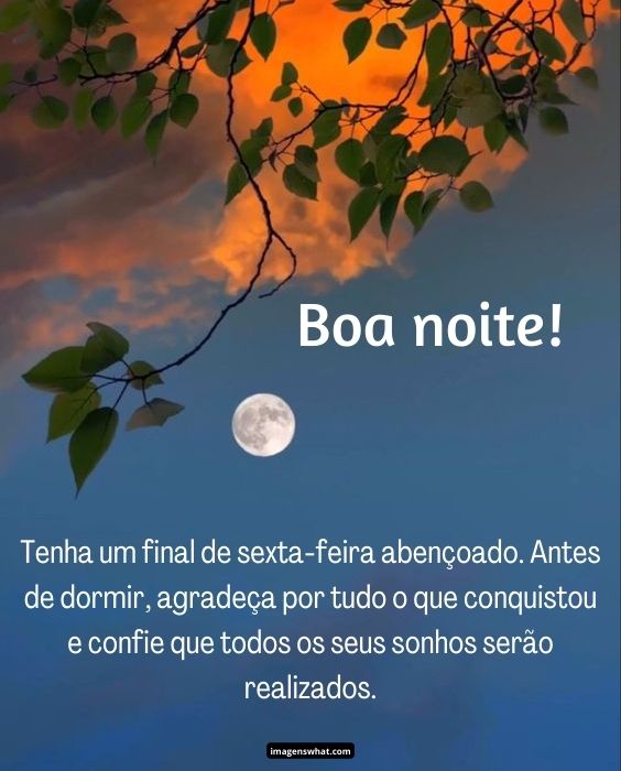 Imagens de Boa noite Sexta-feira com Mensagens bonitas